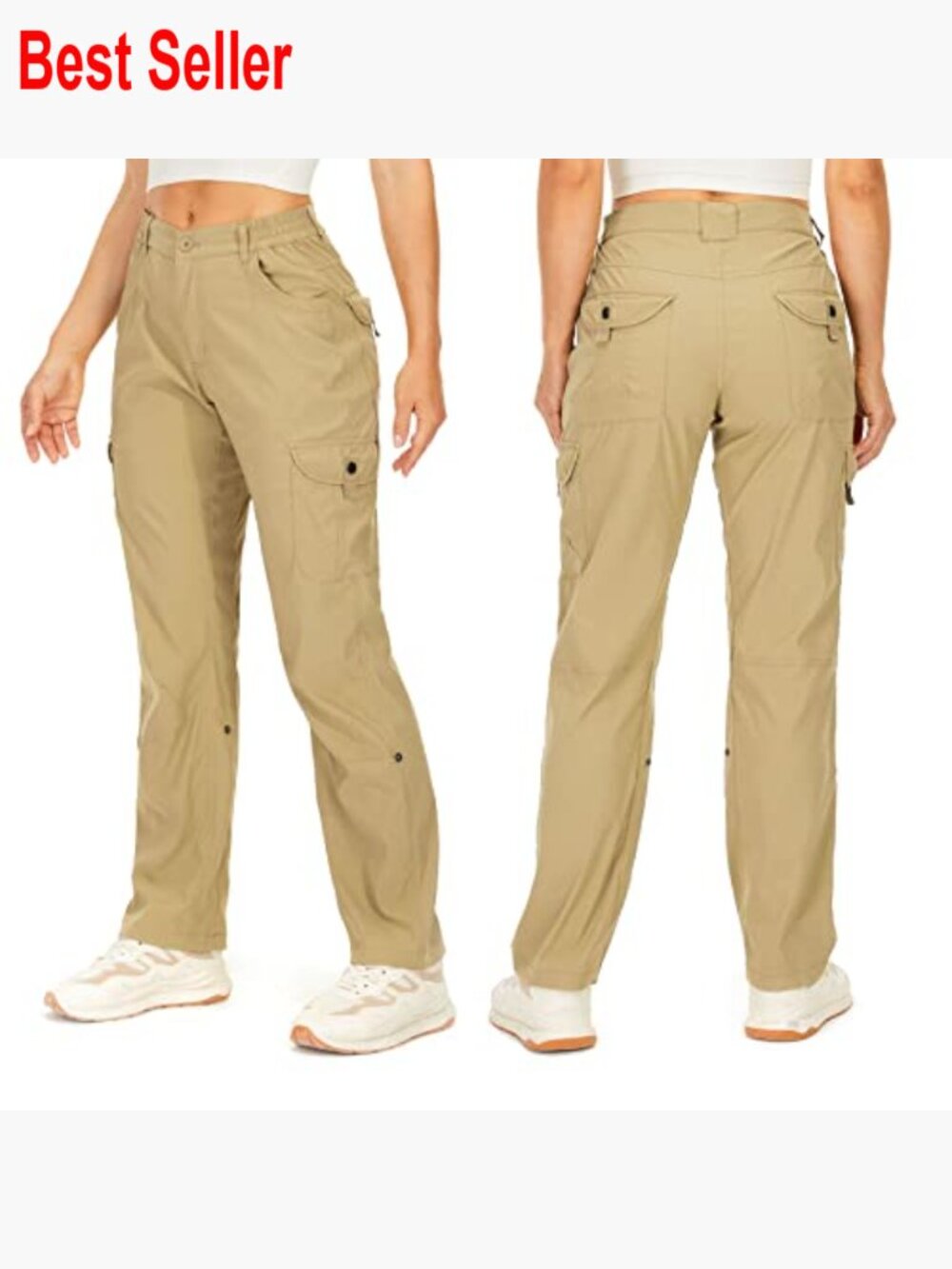 Convertible Hiking Cargo Pants Quick Dry UPF50+ Waterproof Capri - Picture 2 of 7
